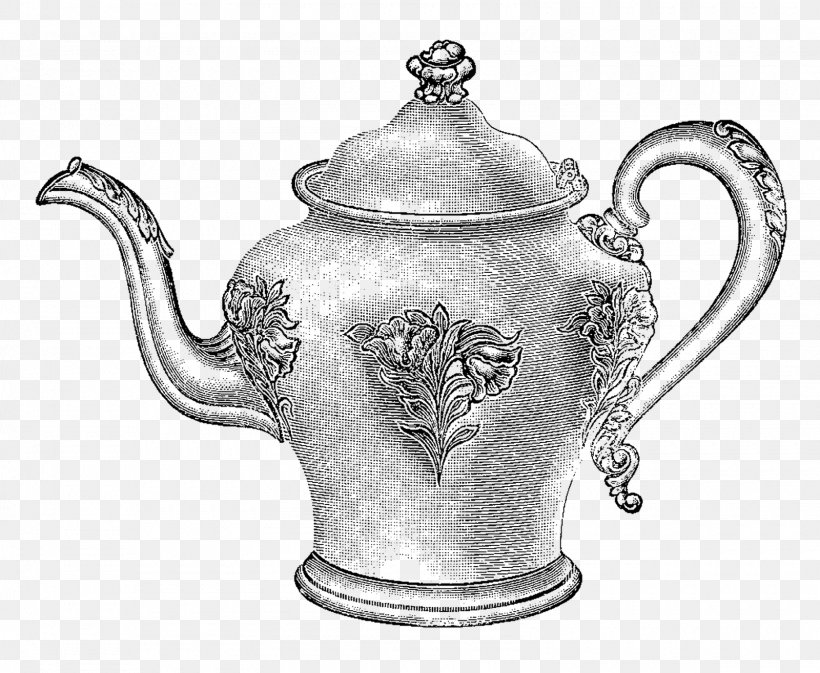 Teapot Jug Drawing, PNG, 1600x1314px, Teapot, Black And White, Decoupage, Drawing, Drinkware Download Free
