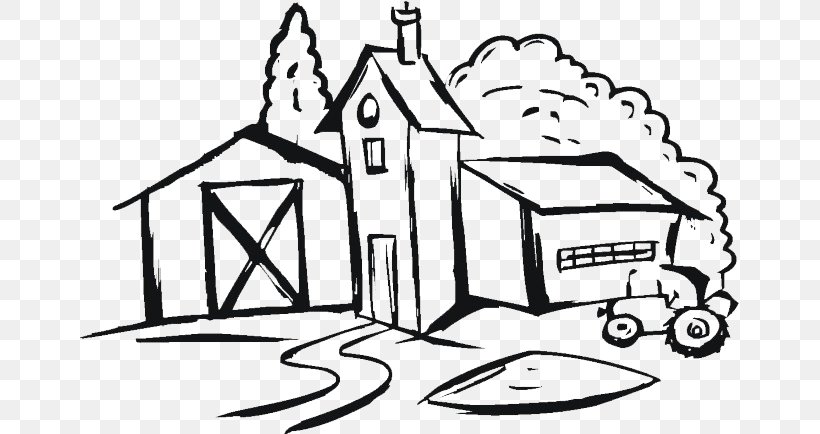 Coloring Book Farmhouse Drawing Barn, PNG, 660x434px, Coloring Book, Area, Art, Artwork, Barn Download Free
