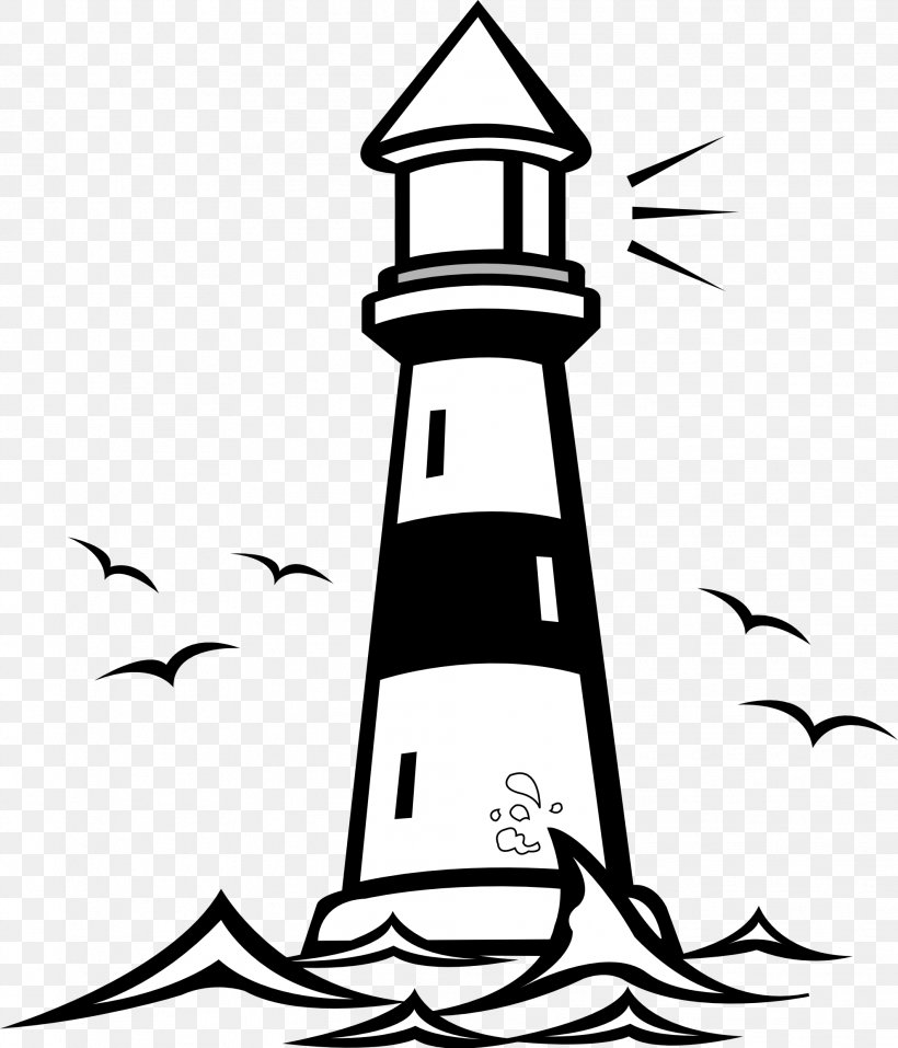 Free Content Black And White Clip Art, PNG, 1979x2310px, Free Content, Artwork, Black And White, Lighthouse, Line Art Download Free