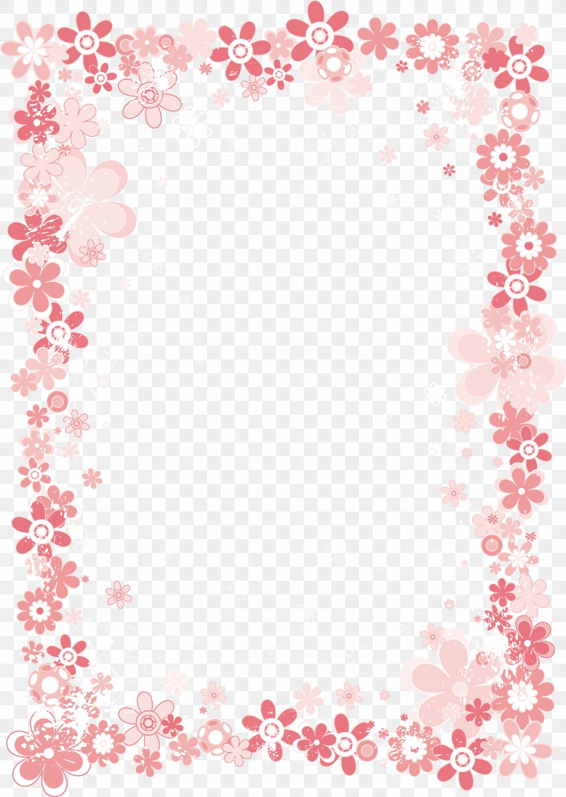 Flower Paper Pink Clip Art, PNG, 5996x8434px, Flower, Area, Floral Design, Heart, Pattern Download Free