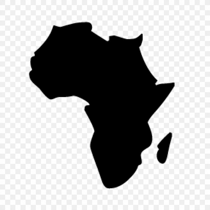 Africa Map Royalty-free Clip Art, PNG, 1024x1024px, Africa, Black, Black And White, Blank Map, Carnivoran Download Free