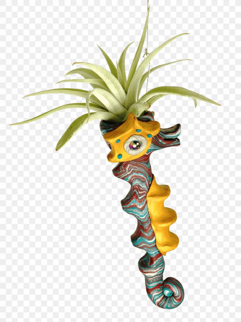 Pineapple Seahorse Tillandsia Flowerpot Plant Stem, PNG, 857x1143px, Pineapple, Ananas, Bromeliaceae, Charm Bracelet, Flowerpot Download Free