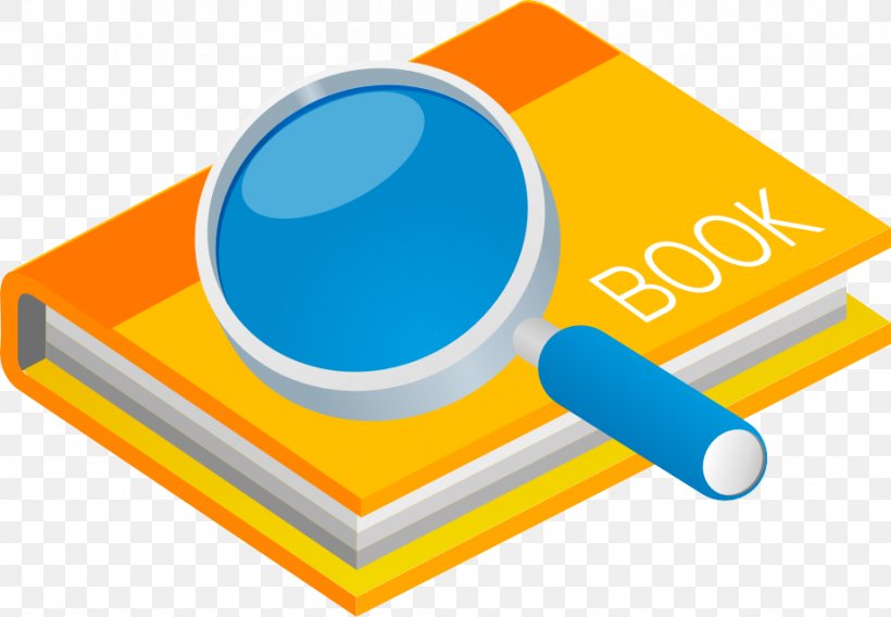 Yellow Magnifying Glass Book Euclidean Vector, PNG, 921x638px, Yellow, Area, Blue, Book, Brand Download Free