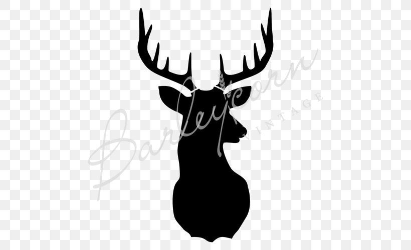 Deer Silhouette Moose Stencil Photography, PNG, 500x500px, Deer, Antler, Black, Black And White, Cartoon Download Free