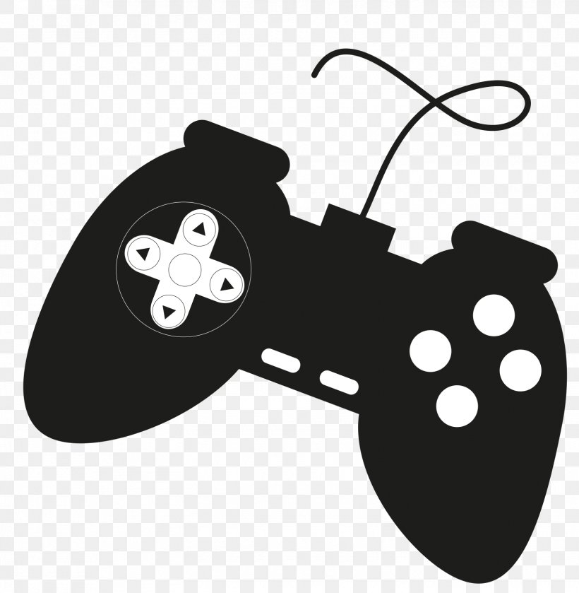 Vector Graphics Game Controllers Video Games Stock Photography Illustration, PNG, 1625x1664px, Game Controllers, All Xbox Accessory, Black, Black And White, Computer Component Download Free