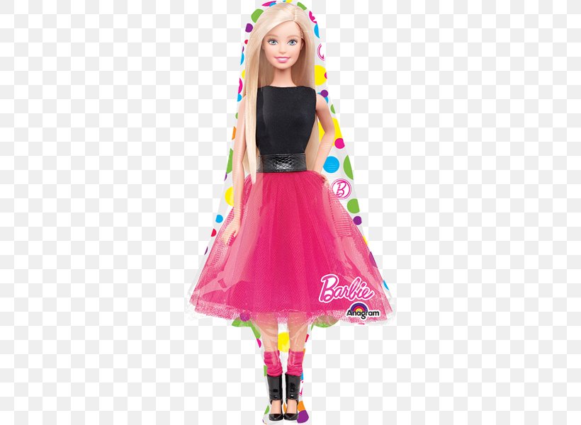 Gas Balloon Barbie Birthday Party, PNG, 600x600px, Balloon, A2z Balloon Company, Barbie, Barbie 2015 Birthday Wishes Doll, Barbie Birthday Wishes Barbie Doll Download Free