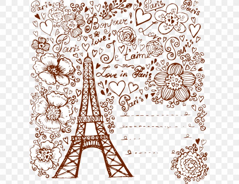 Eiffel Tower Euclidean Vector Illustration, PNG, 1000x771px, Eiffel Tower, Area, Art, Drawing, Material Download Free