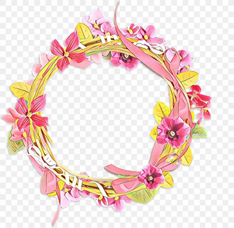 Pink Flower Cartoon, PNG, 2004x1954px, Wreath, Clothing Accessories, Flower, Hair, Hair Accessory Download Free