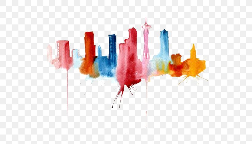 Watercolor Painting Cityscape Drawing Abstract Art, PNG, 590x471px, Watercolor Painting, Abstract Art, Art, Art Museum, City Download Free
