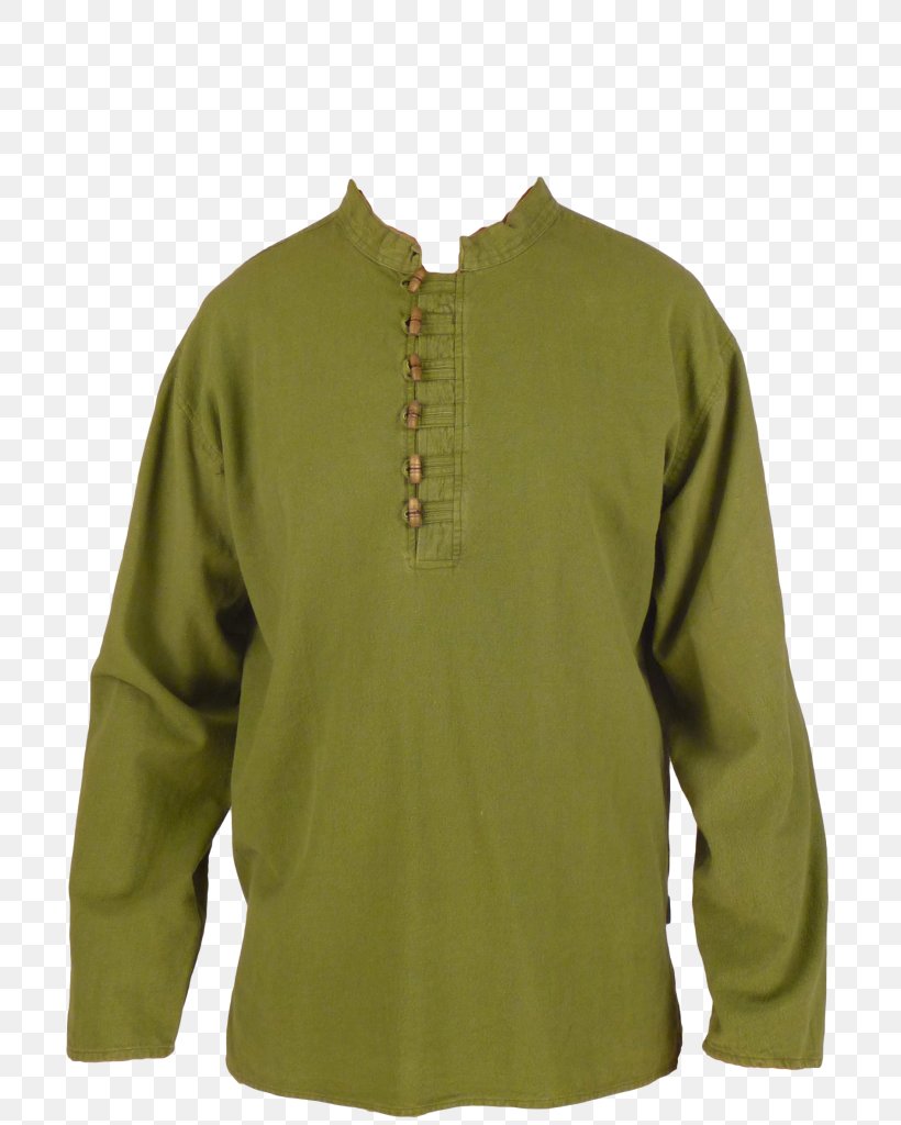 Long-sleeved T-shirt Green Blouse Polar Fleece, PNG, 768x1024px, Tshirt, Blouse, Button, Collar, Green Download Free