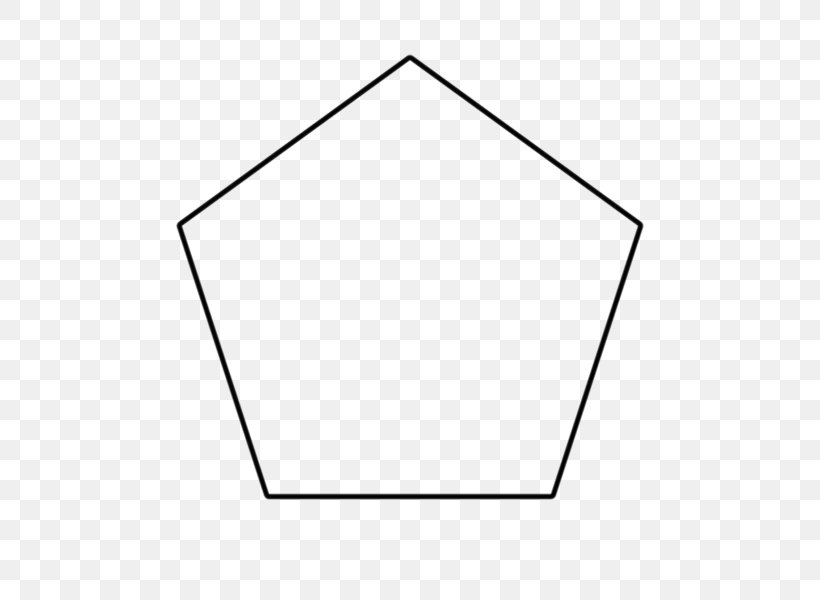 Pentagon Regular Polygon Geometry Shape, PNG, 600x600px, Pentagon, Area, Black And White, Geometric Shape, Geometry Download Free