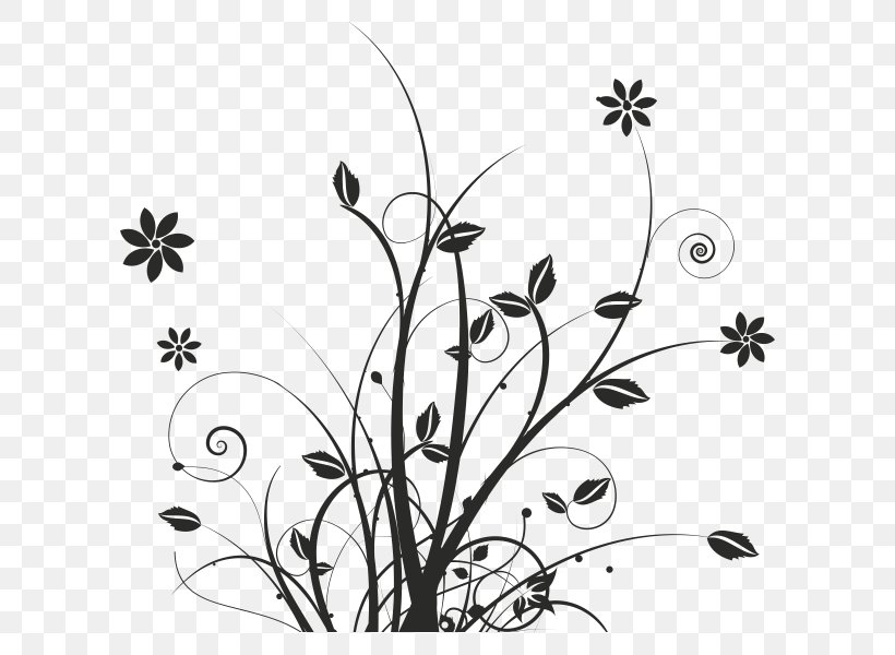 Phonograph Record Drawing Floral Design, PNG, 600x600px, Phonograph Record, Black, Black And White, Branch, Child Download Free