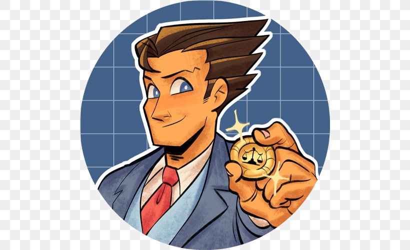 Ace Attorney Investigations: Miles Edgeworth Phoenix Wright: Ace Attorney Apollo Justice: Ace Attorney, PNG, 500x500px, Watercolor, Cartoon, Flower, Frame, Heart Download Free