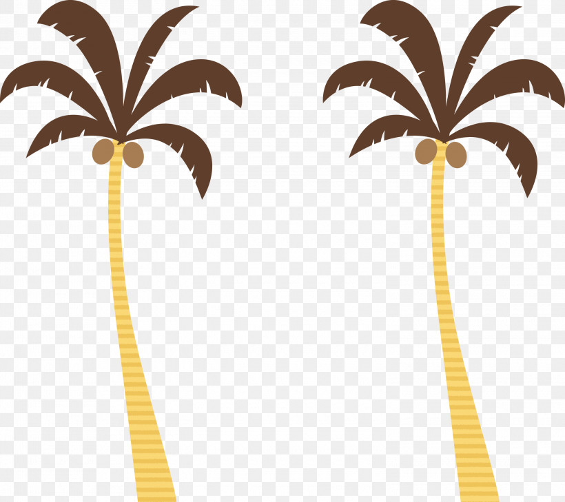 Palm Trees, PNG, 3000x2670px, Palm Tree, Beach, Biology, Cartoon Tree, Leaf Download Free