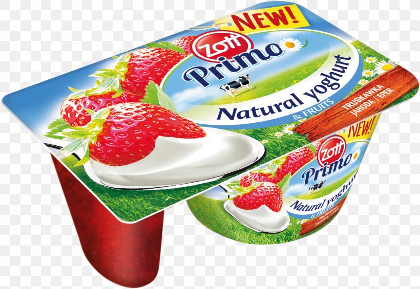 Milk Zott Yoghurt Food Strawberry, PNG, 1461x1007px, Milk, Cream, Cuisine, Dairy Product, Dairy Products Download Free