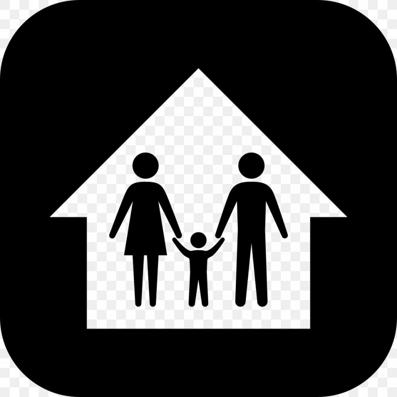 Vector Graphics Family House Symbol, PNG, 980x980px, Family, Apartment, Area, Black, Black And White Download Free