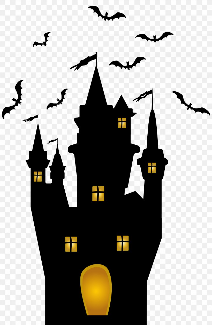 Bran Castle Halloween Haunted House Clip Art, PNG, 4567x7000px, Bran Castle, Art, Beak, Black And White, Fictional Character Download Free