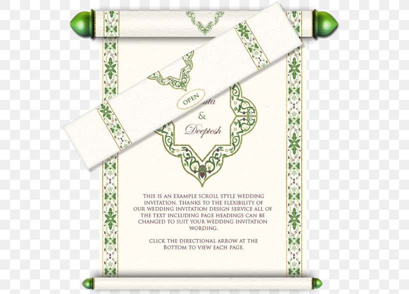 Wedding Invitation Wedding Reception Convite Scroll, PNG, 574x589px, Wedding Invitation, Bar And Bat Mitzvah, Body Jewelry, Convite, Green Download Free