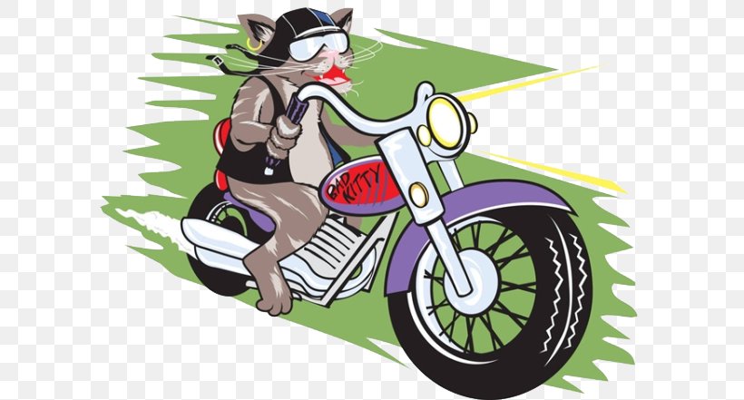 Cat Motorcycle Illustration, PNG, 600x441px, Watercolor, Cartoon, Flower, Frame, Heart Download Free