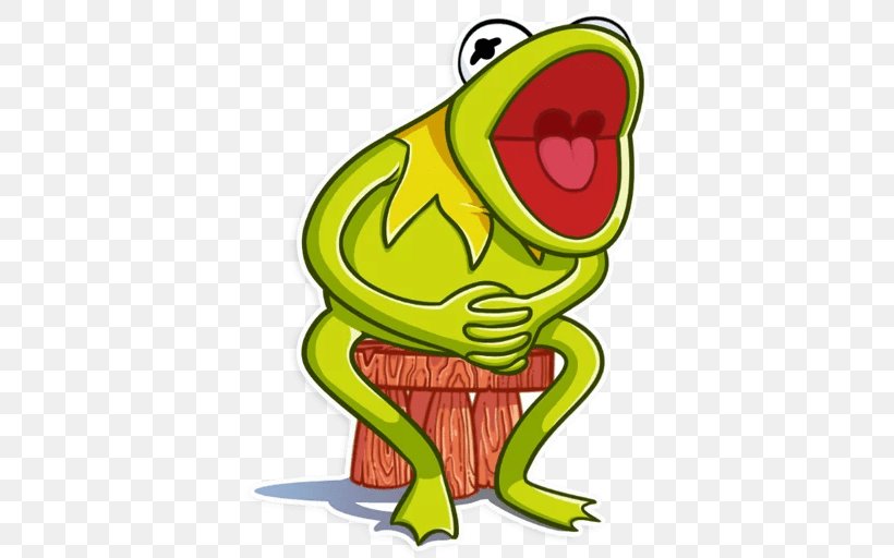 Kermit The Frog Sticker Telegram Toad True Frog, PNG, 512x512px, Kermit The Frog, Advertising, Amphibian, Art, Artwork Download Free