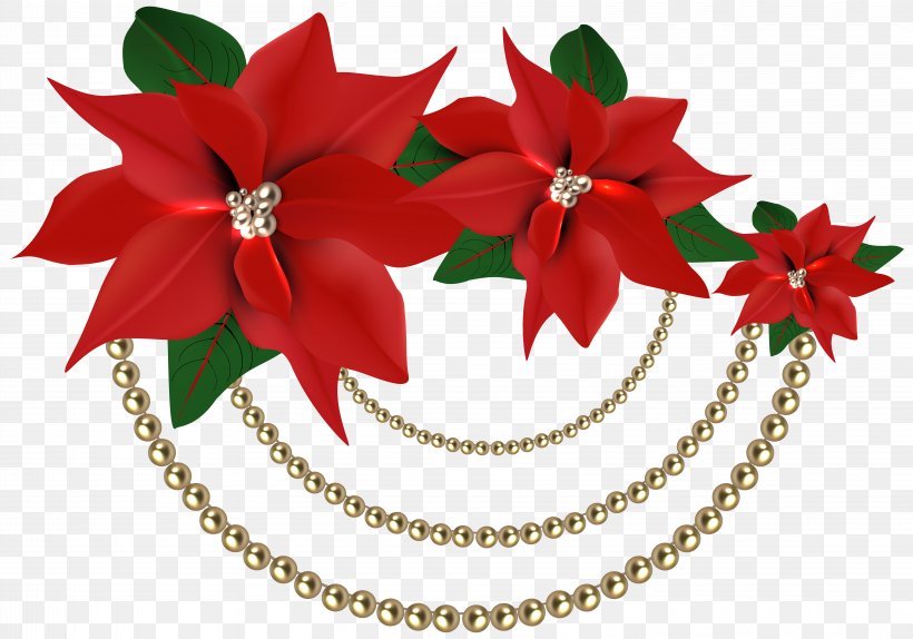Poinsettia Christmas Decoration Clip Art, PNG, 6247x4380px, Poinsettia, Art, Christmas, Christmas Decoration, Christmas Ornament Download Free
