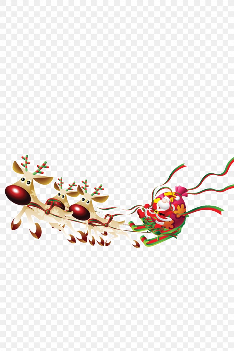 Santa Claus's Reindeer Santa Claus's Reindeer Christmas Desktop Wallpaper, PNG, 2362x3543px, Santa Claus, Art, Branch, Christmas, Christmas And Holiday Season Download Free