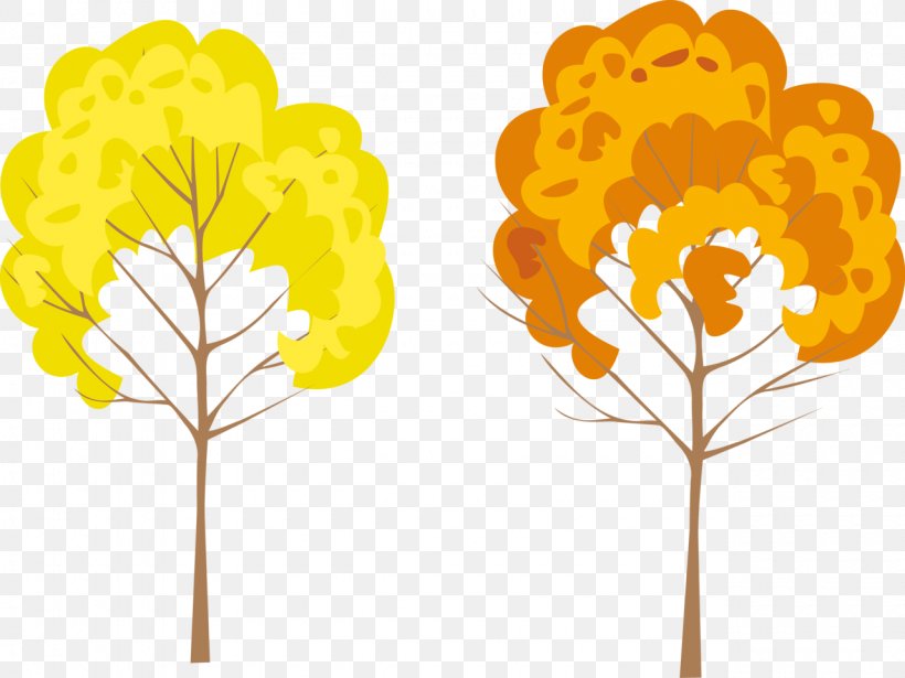 Tree Branch Yellow Clip Art, PNG, 1280x960px, Tree, Branch, Christmas Tree, Color, Cut Flowers Download Free