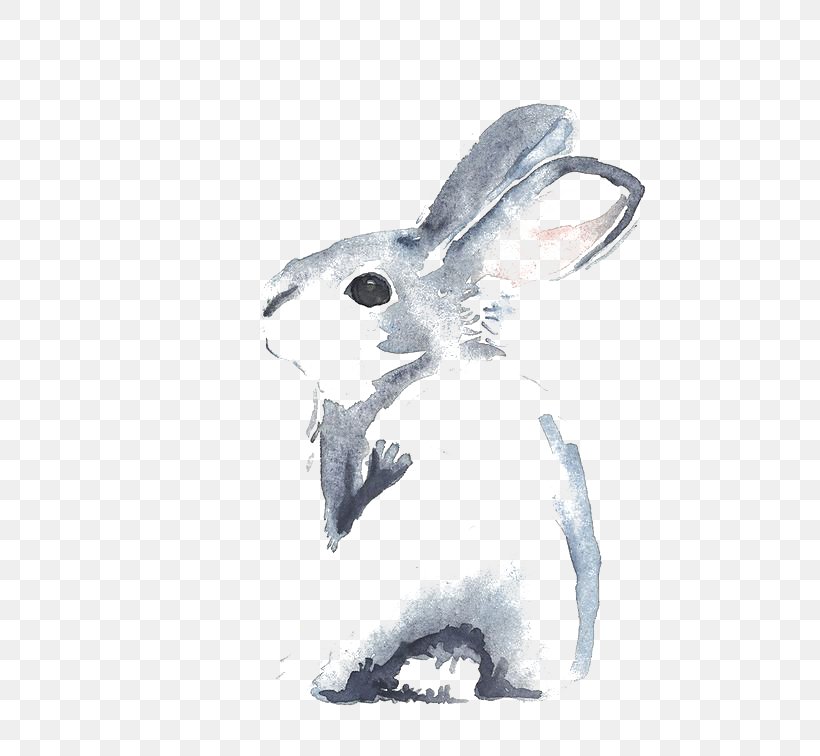 Cinnamon Rabbit Watercolour Flowers Drawing Watercolor Painting, PNG, 564x756px, Cinnamon Rabbit, Art, Color, Domestic Rabbit, Draw Patterns Download Free