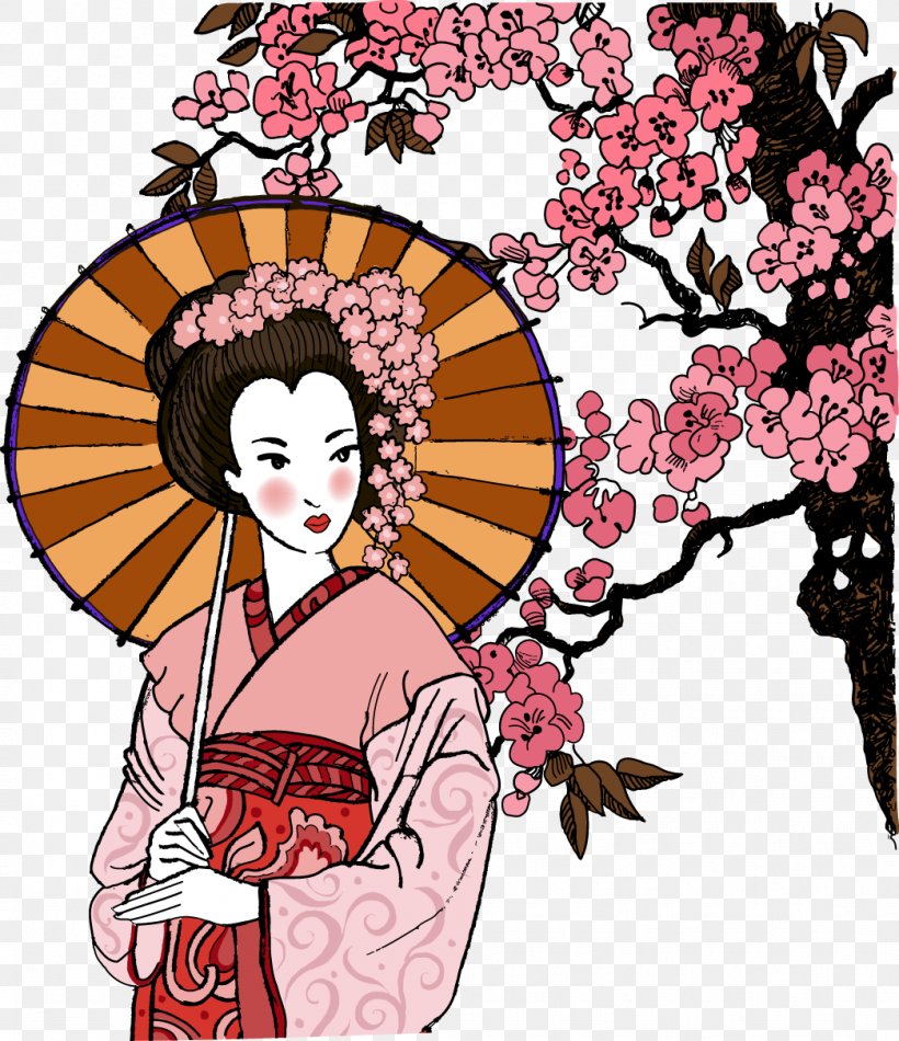 Japan Geisha Clip Art, PNG, 1045x1211px, Japan, Art, Cdr, Flower, Geisha Download Free