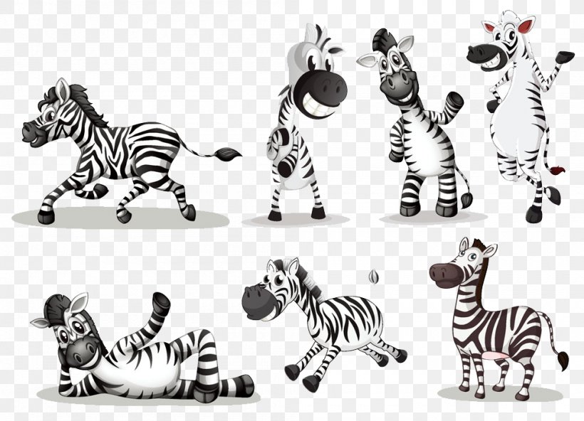 Zebra Cartoon Royalty-free Clip Art, PNG, 1000x722px, Zebra, Black And White, Cartoon, Cat Like Mammal, Fauna Download Free