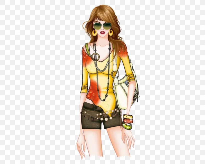 Fashion Illustration Female Illustration, PNG, 1280x1024px, Watercolor, Cartoon, Flower, Frame, Heart Download Free