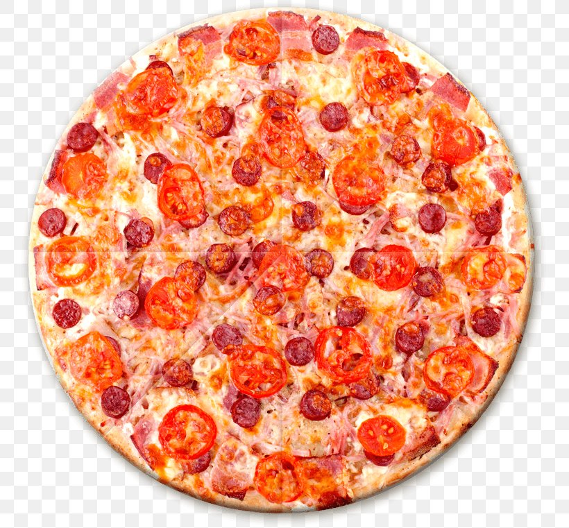 Pizza Sushi Ham Bacon Gouda Cheese, PNG, 761x761px, Pizza, American Food, Bacon, California Style Pizza, Cheese Download Free