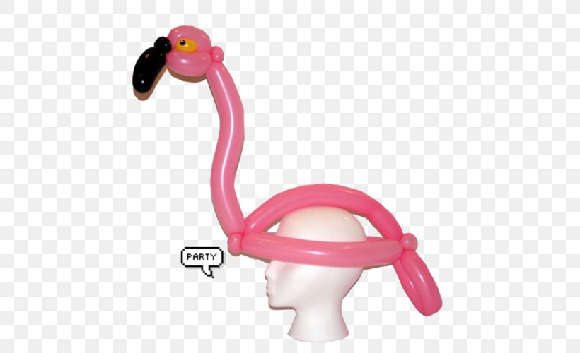 Flamingo Party Hat Pink Balloon, PNG, 500x500px, Flamingo, Animal, Baby Toys, Balloon, Bird Download Free