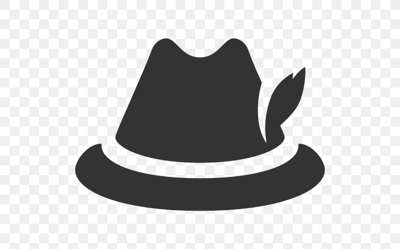 Tyrolean Hat Baseball Cap, PNG, 512x512px, Hat, Baseball Cap, Black And White, Black Hat, Bowler Hat Download Free