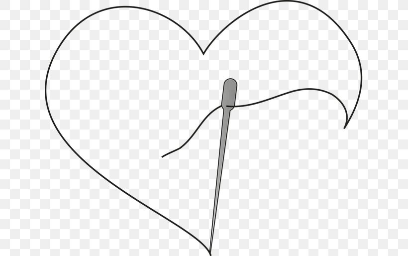 Clip Art Heart Hand-Sewing Needles, PNG, 640x514px, Watercolor, Cartoon, Flower, Frame, Heart Download Free