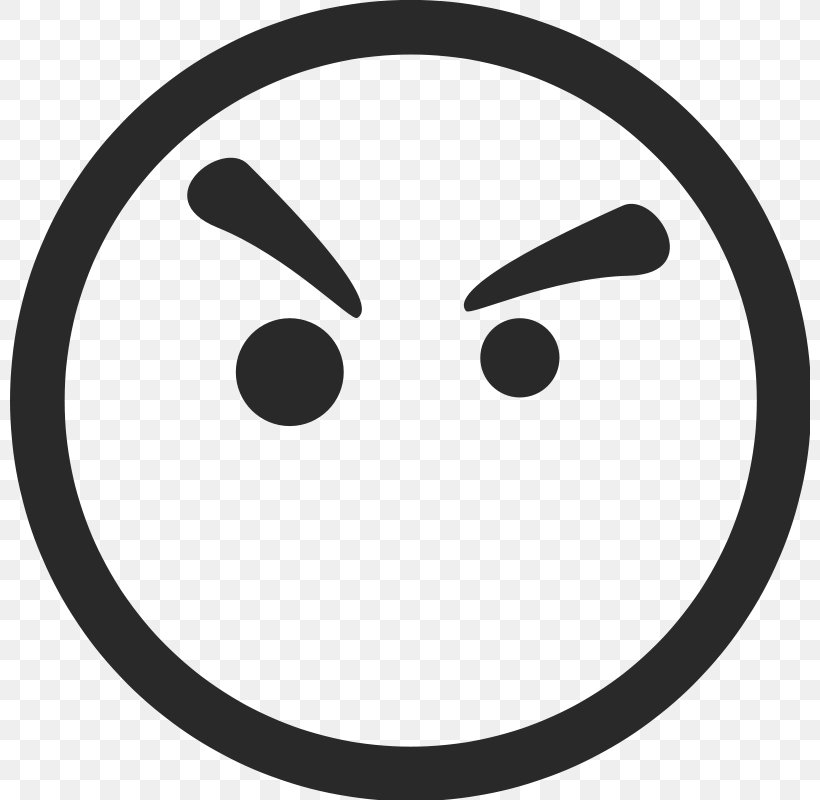 Smiley Face Emoticon Clip Art, PNG, 800x800px, Smiley, Anger, Black And White, Emoticon, Emotion Download Free