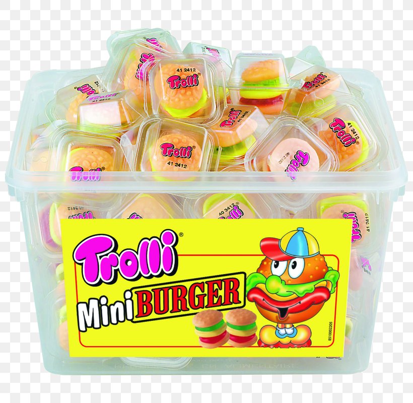 Hamburger Gummy Bear Gumdrop Trolli Candy, PNG, 800x800px, Hamburger, Artikel, Candy, Confectionery, Food Download Free