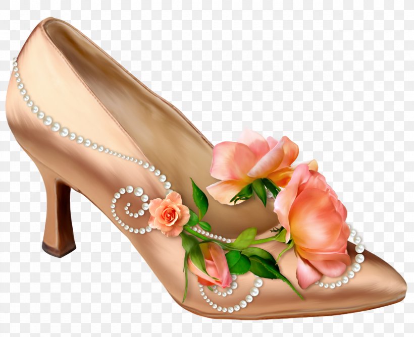 High-heeled Shoe Clip Art, PNG, 1280x1044px, Highheeled Shoe, Absatz, Flower, Footwear, Garden Roses Download Free