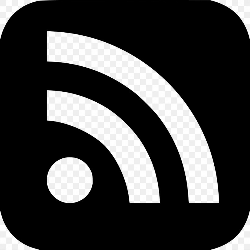 RSS Web Feed Web Syndication News Aggregator, PNG, 980x982px, Rss, Black, Black And White, Blog, Brand Download Free