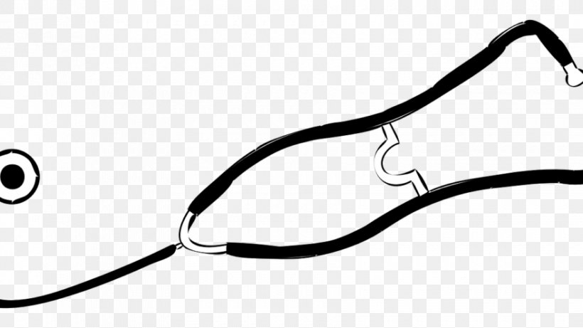 Stethoscope Medicine Clip Art, PNG, 880x495px, Stethoscope, Black And White, Eyewear, Fashion Accessory, Internal Medicine Download Free