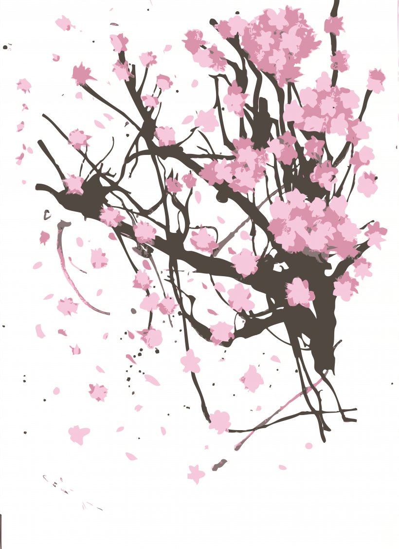 Cherry Blossom Drawing Painting Art, PNG, 3752x5159px, Cherry Blossom, Art, Blossom, Branch, Cherry Download Free