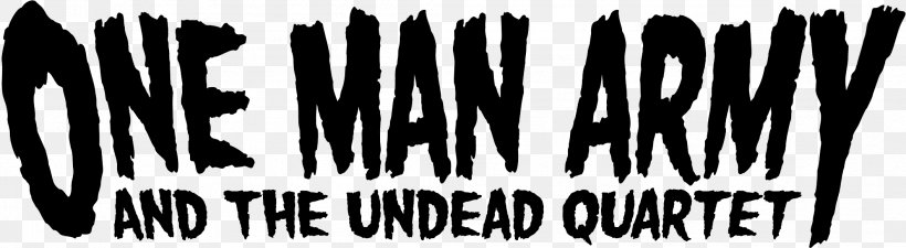 One Man Army And The Undead Quartet Logo Graphic Design Black And White, PNG, 2112x581px, Watercolor, Cartoon, Flower, Frame, Heart Download Free