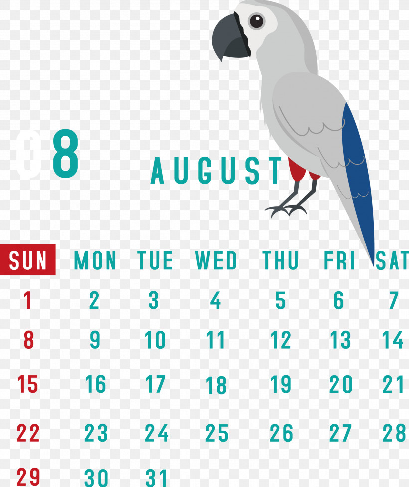 August 2021 Calendar August Calendar 2021 Calendar, PNG, 2518x3000px, 2021 Calendar, Beak, Birds, Calendar System, Geometry Download Free