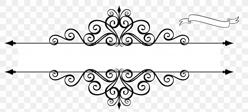 Vector Graphics Borders And Frames Graphic Design, PNG, 3528x1595px, Borders And Frames, Area, Black, Black And White, Body Jewelry Download Free