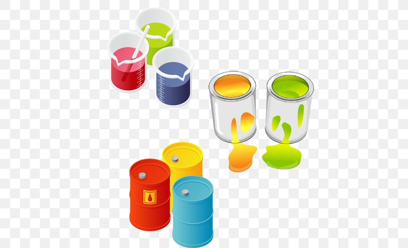 Dye Paint, PNG, 500x500px, Dye, Cdr, Cup, Cylinder, Flat Design Download Free