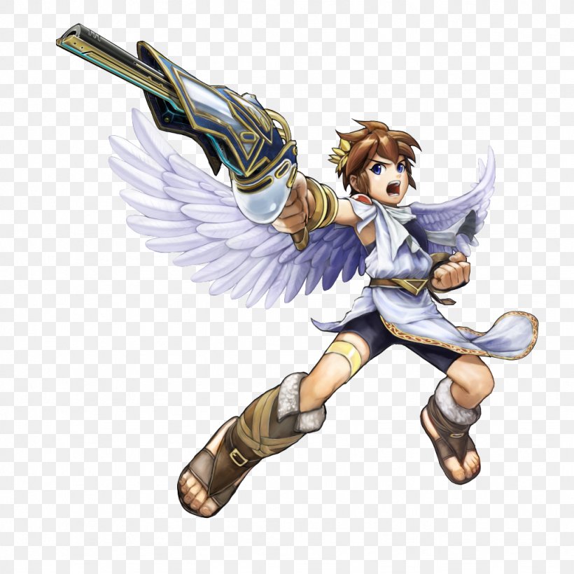 Kid Icarus: Uprising Pit Video Game Super Smash Bros. Brawl, PNG, 1024x1024px, Watercolor, Cartoon, Flower, Frame, Heart Download Free