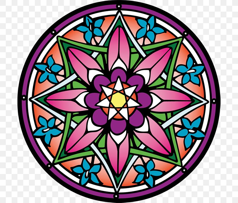 Mandala Sri Yantra Sticker Triangle, PNG, 700x700px, Mandala, Ceramic, Flower, Glass, Kaleidoscope Download Free