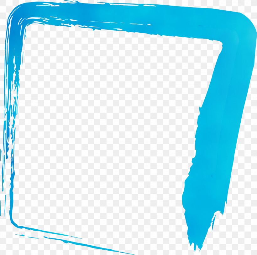 Turquoise Aqua Teal Rectangle, PNG, 3000x2983px, Brush Frame, Aqua, Frame, Paint, Rectangle Download Free