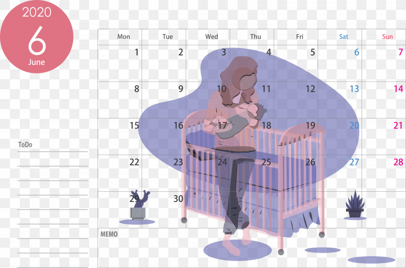 June 2020 Calendar 2020 Calendar, PNG, 3000x1982px, 2020 Calendar, June 2020 Calendar, Animation, Cartoon, Line Download Free