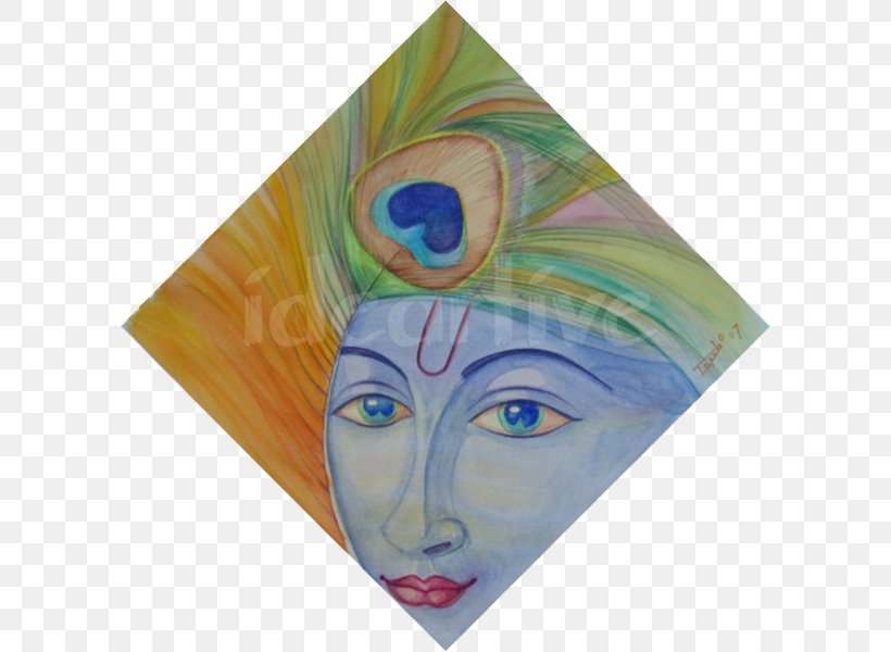Krishna Painting Image Peafowl, PNG, 600x600px, Krishna, Art, Drawing, Face, Feather Download Free